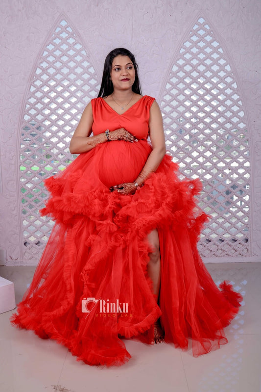 Marry Red Maternity Gown