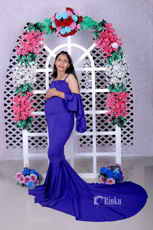 New Royal Blue Maternity Gown