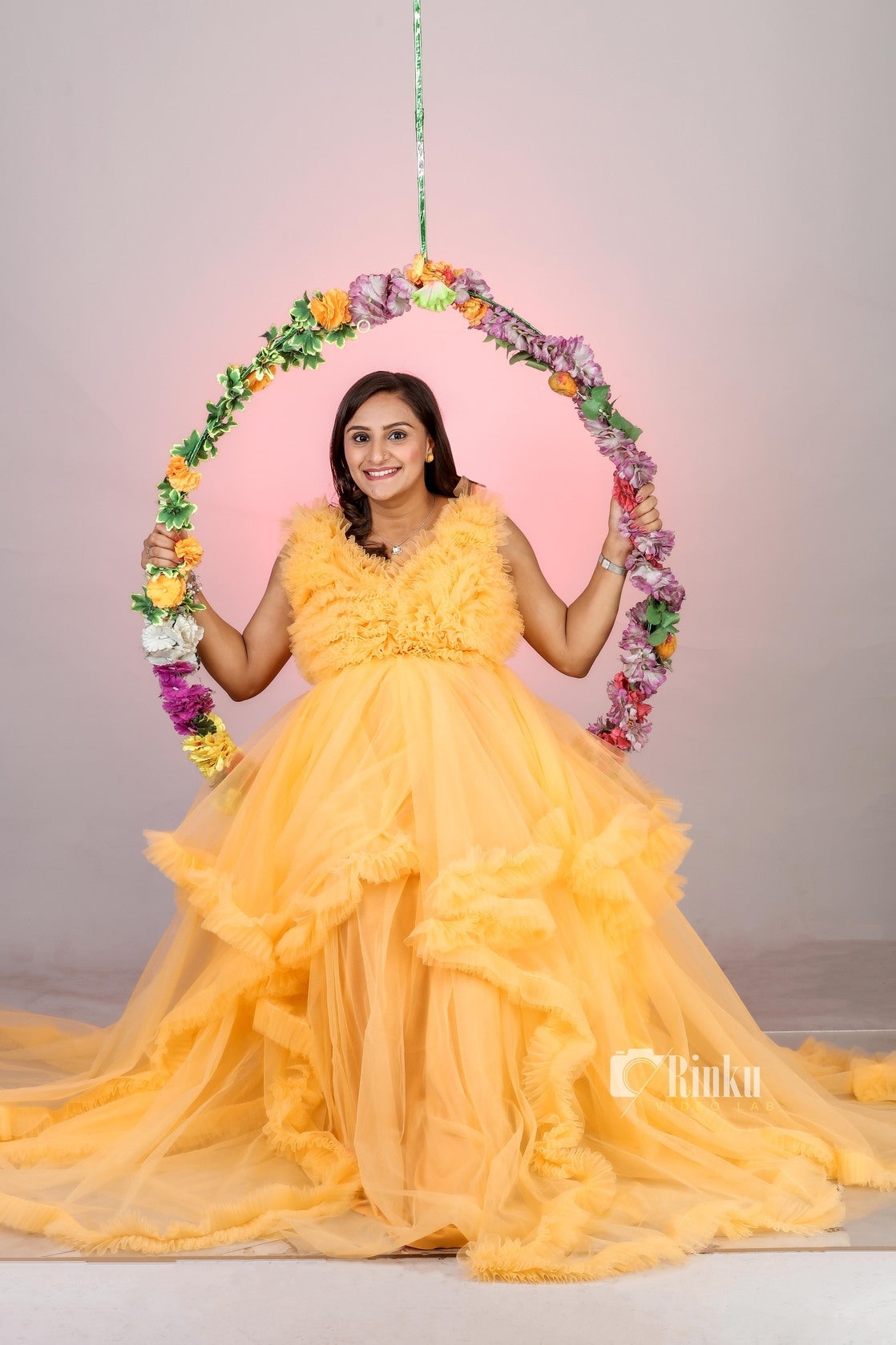 Bright Yellow Maternity Gown