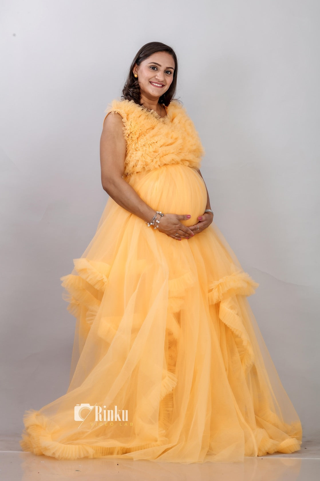 Bright Yellow Maternity Gown