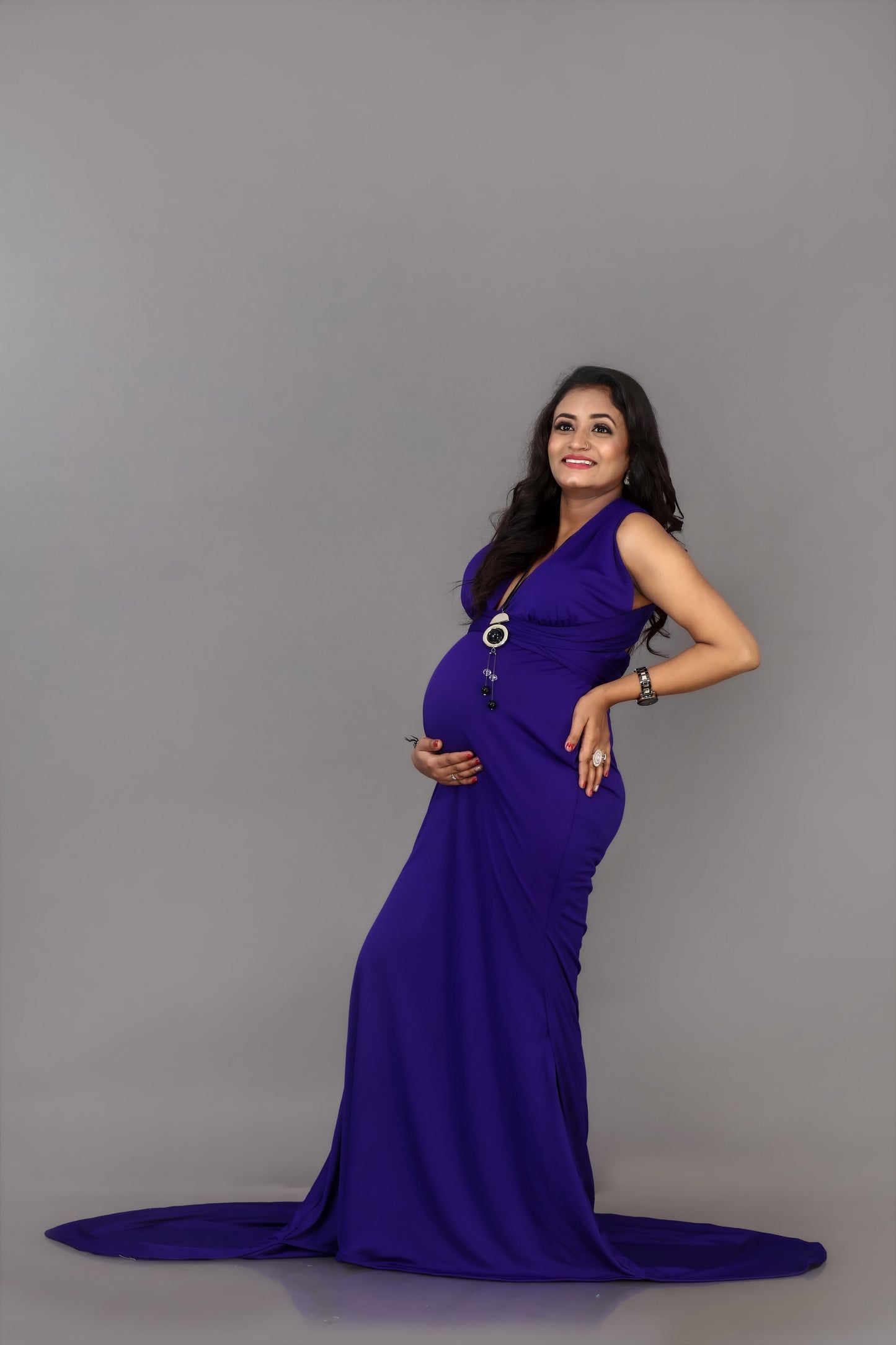 Royal Blue Maternity gown