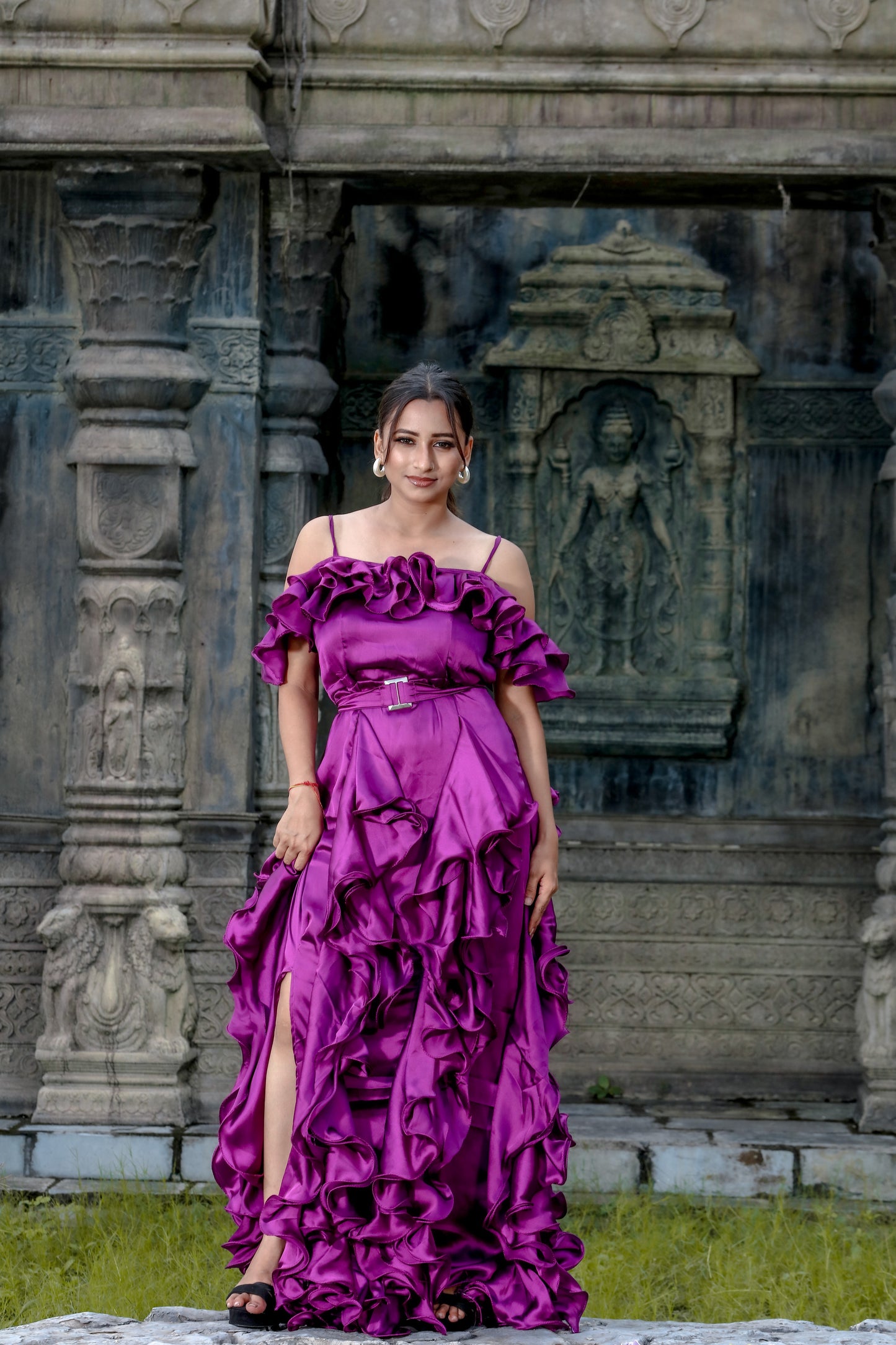 Rosewood Pink Prewedding Gown