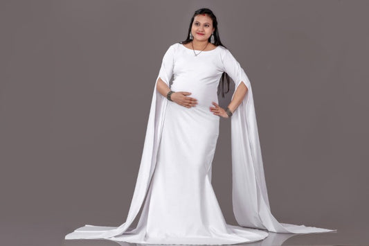 White Princess type Maternity Gown