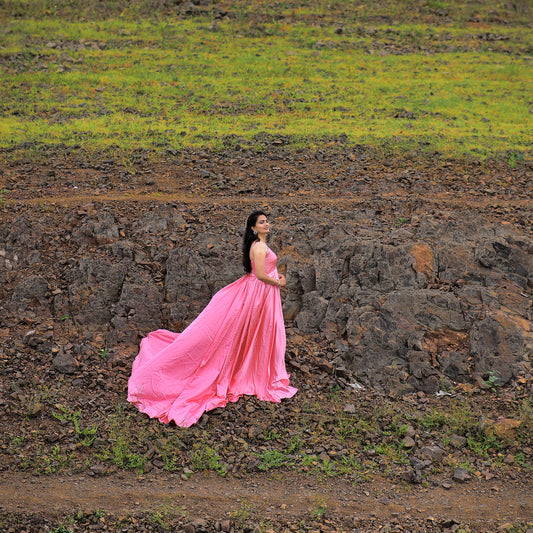 Pink 2-Piece Prewedding gown